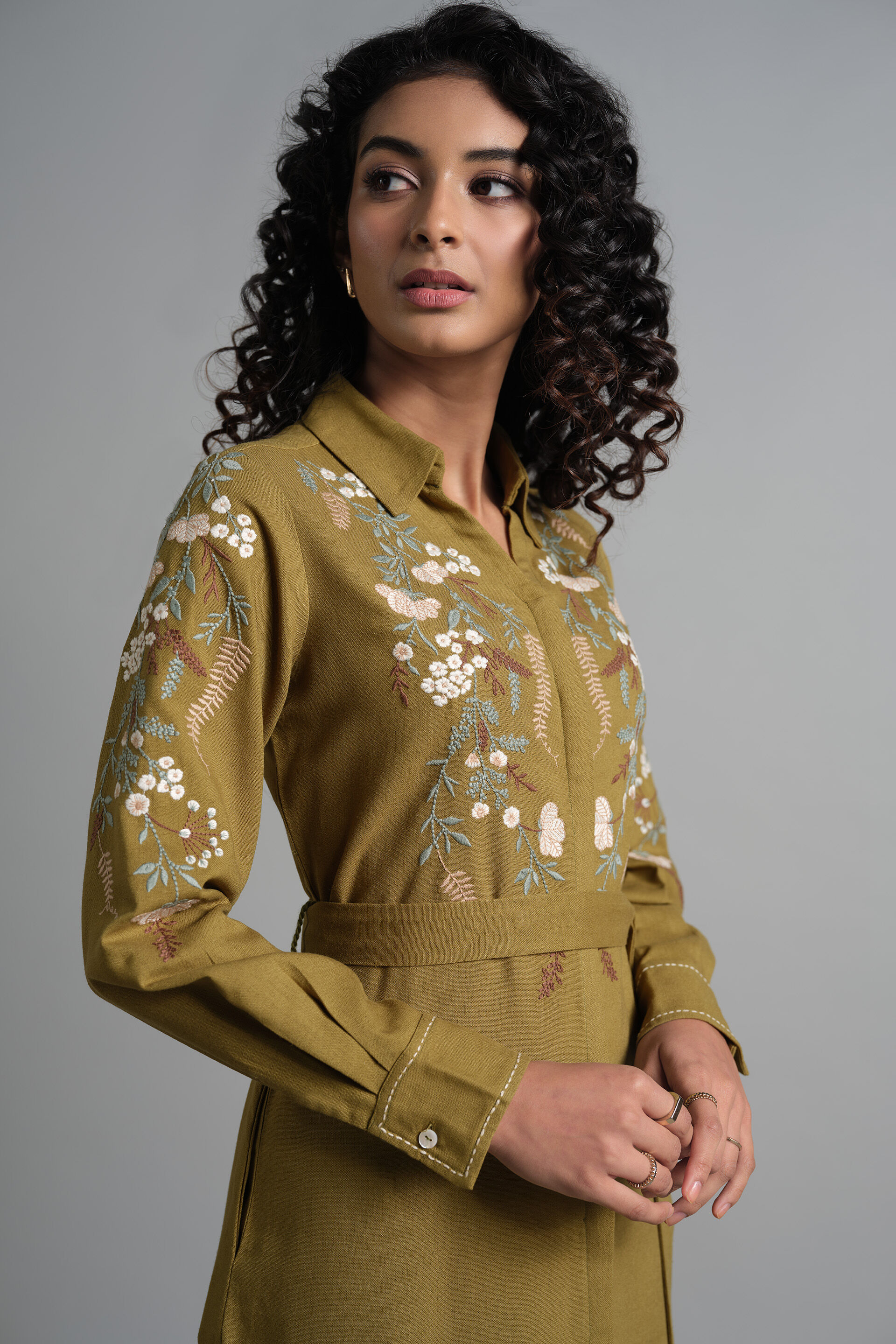 Hollis Dress, Olive, image 4